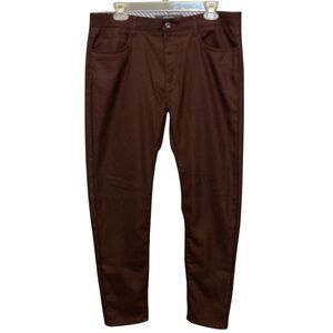 Zara Man Burgundy Slim Fit Pants in Stretch Poly Blend‎ | 34 Waist